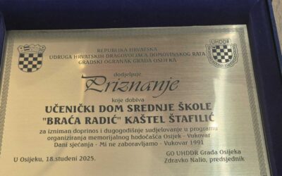Priznanje za doprinos očuvanju sjećanja na Vukovar